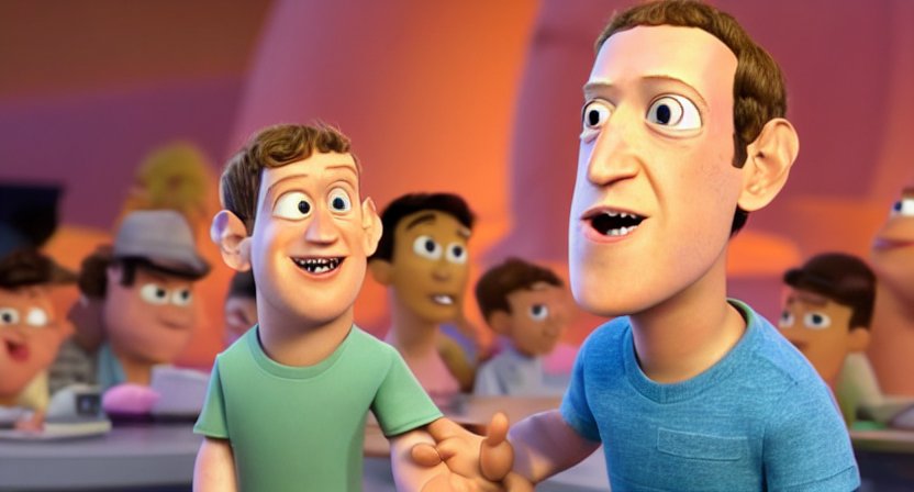 Two animated characters, one in a green shirt and the other in a blue shirt, are smiling and shaking hands in a classroom setting with other students in the background.